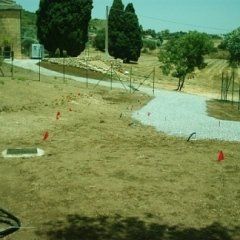 installazione di una piscina in un'area verde