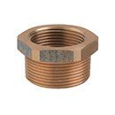 Type 241 A bronze metal pipe bushing with external threading on the bottom and internal threading at the top hex-shaped head.