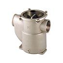 Type 1162 A stainless steel pump casing with a cylindrical base, two side ports, and a flanged top opening.