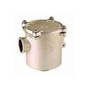 Type 1166 A cylindrical, beige metallic electrical junction box with a bolted-down lid and side conduit entry port.