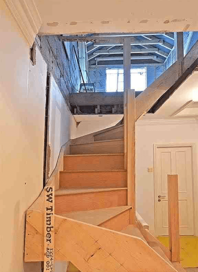 wooden staircase