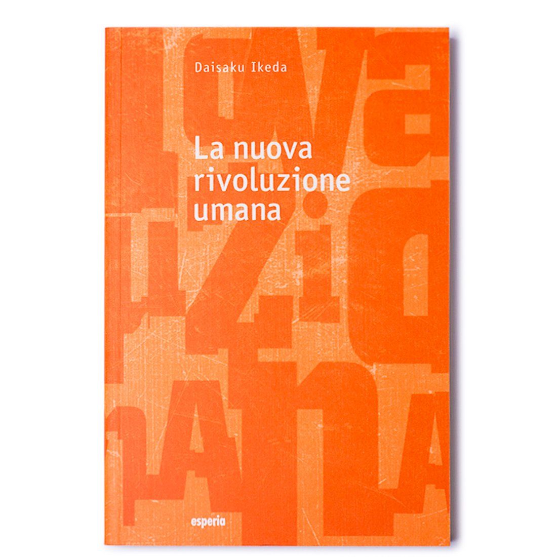 An orange book titled la nuova rivoluzione umana
