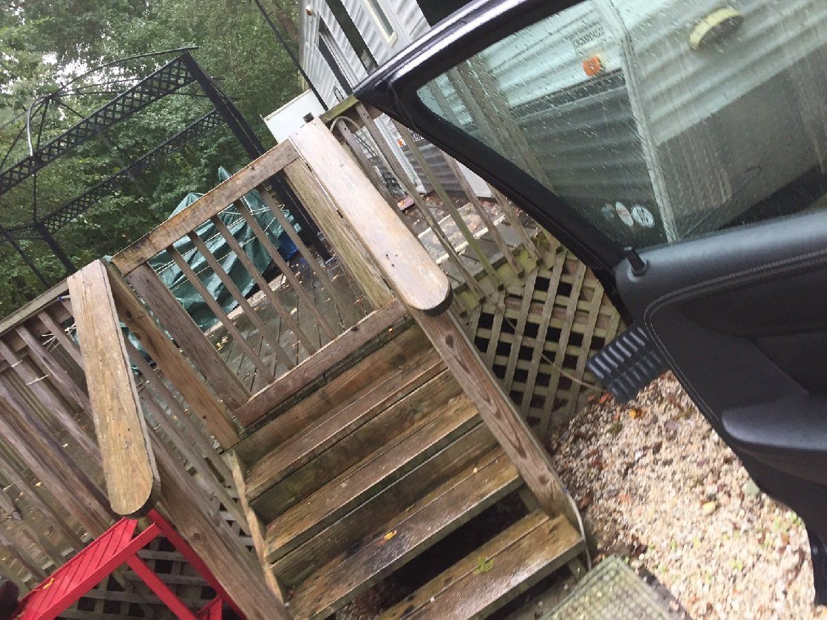 Concrete Driveways — Wood Stairs of the House in Cinnaminson, NJ