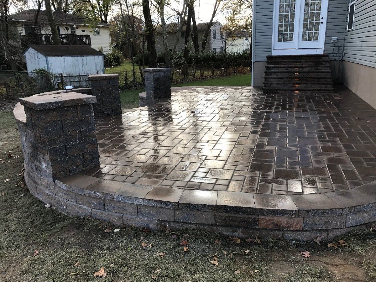Patios with Stamp Concrete — Cinnaminson, NJ — A & M Masonry and Concrete