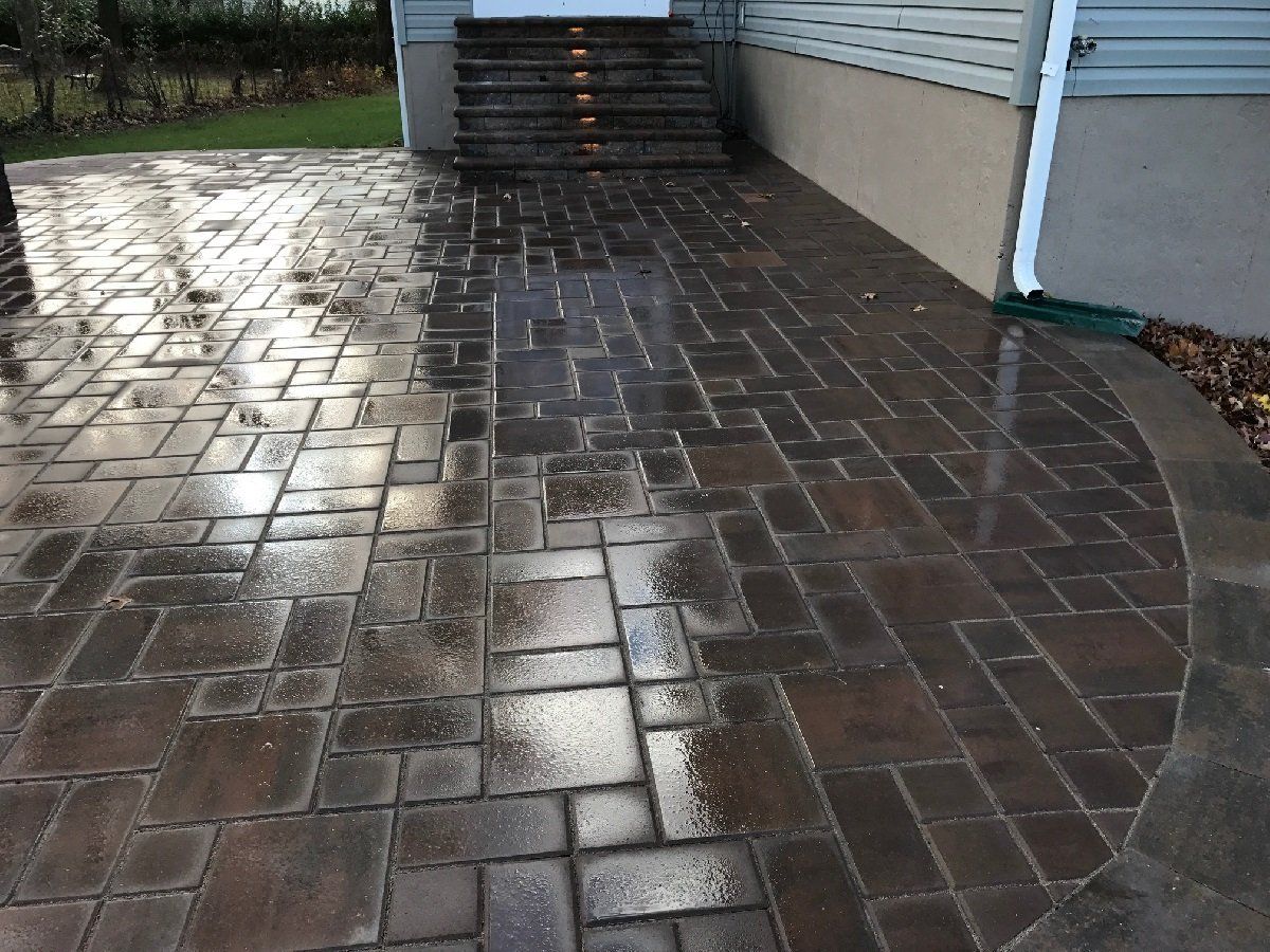 Stamp Concrete of The House — Cinnaminson, NJ — A & M Masonry and Concrete