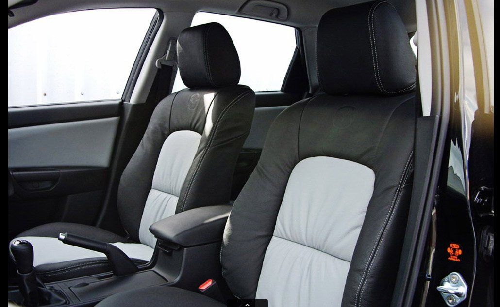 two black and white seats