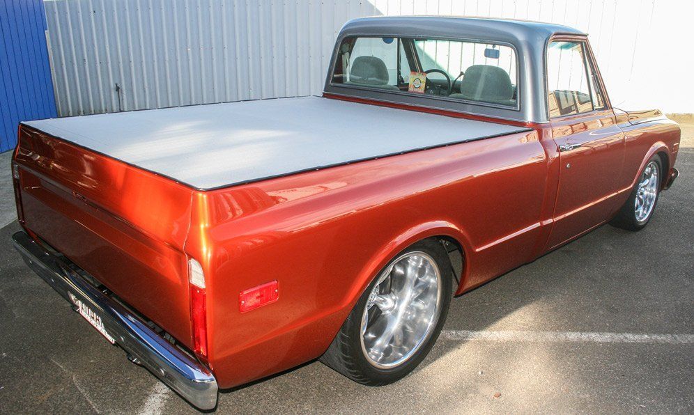 red pick up car