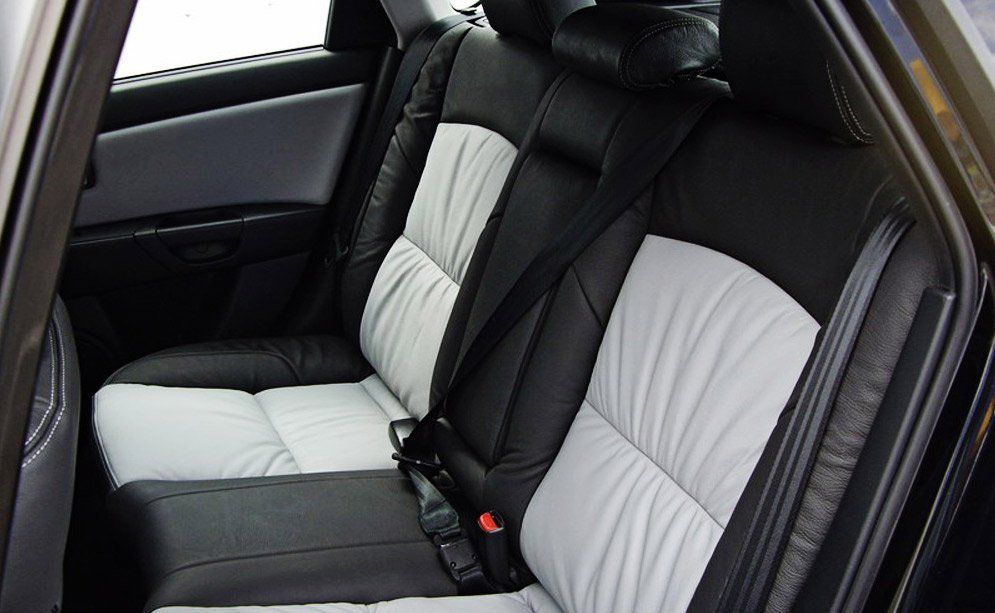 two black and white seats