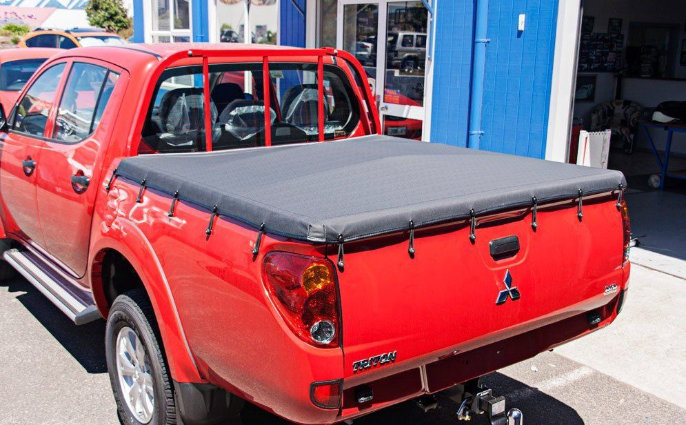 red pick up car
