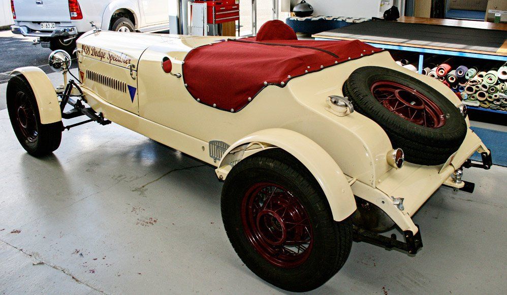 cream 1938 dodge speedster