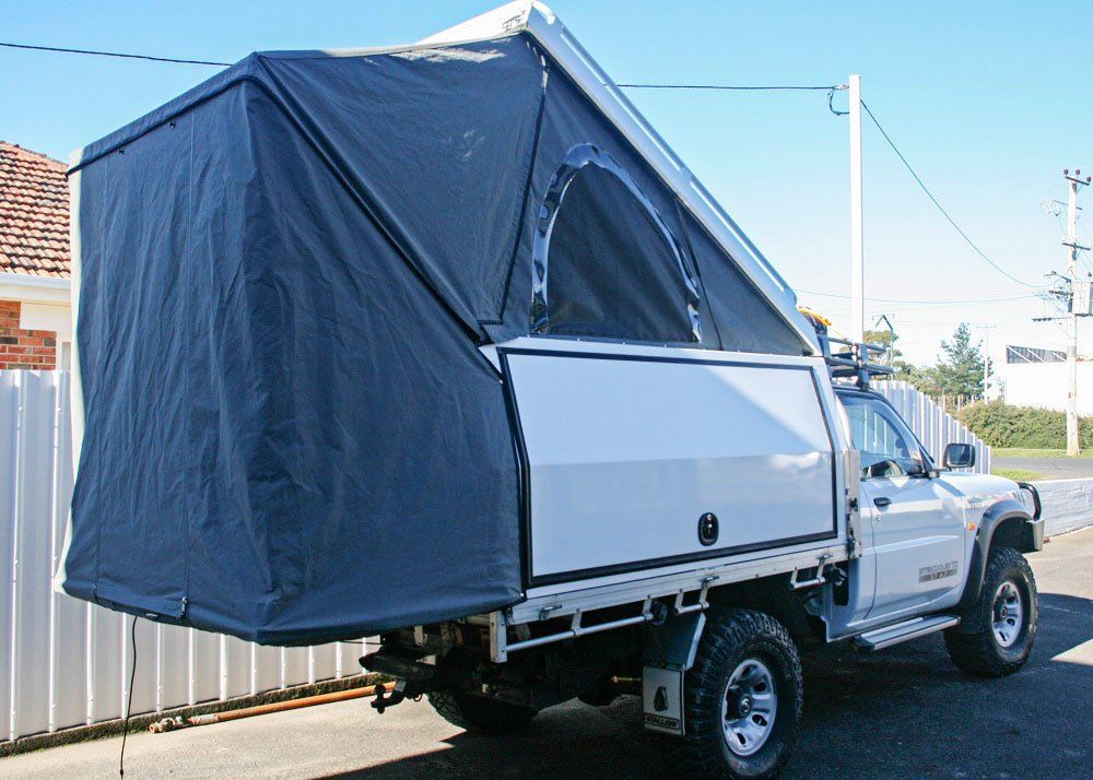 blue camper