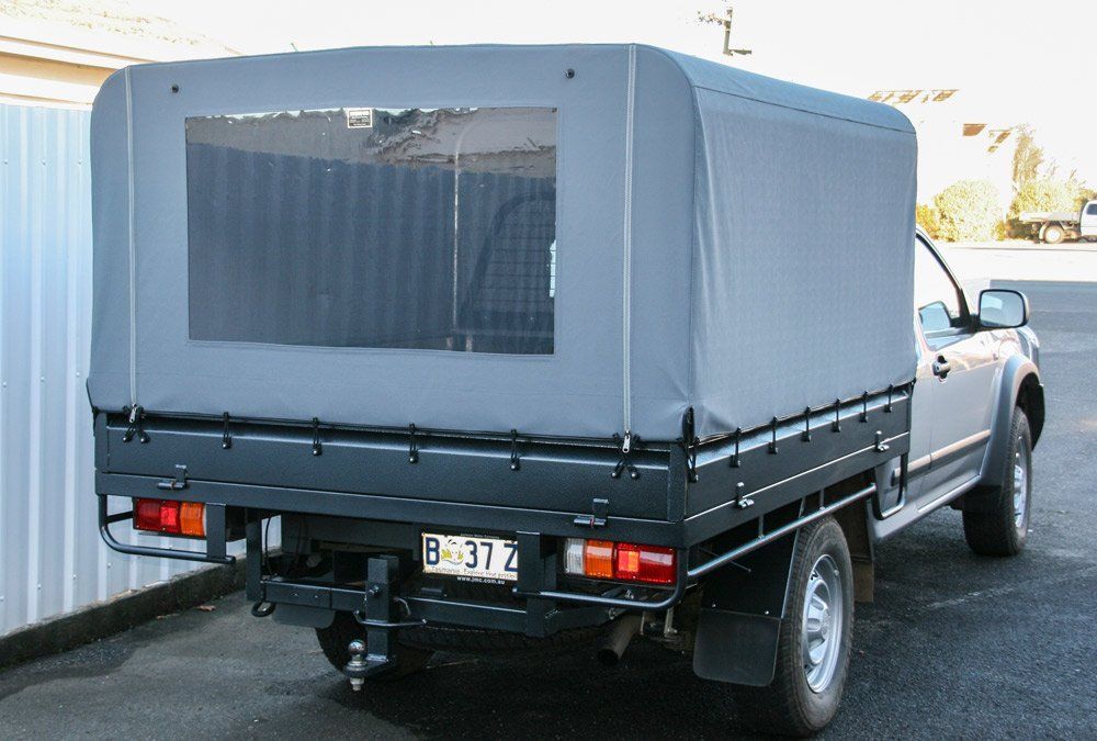 blue ute rear canopy