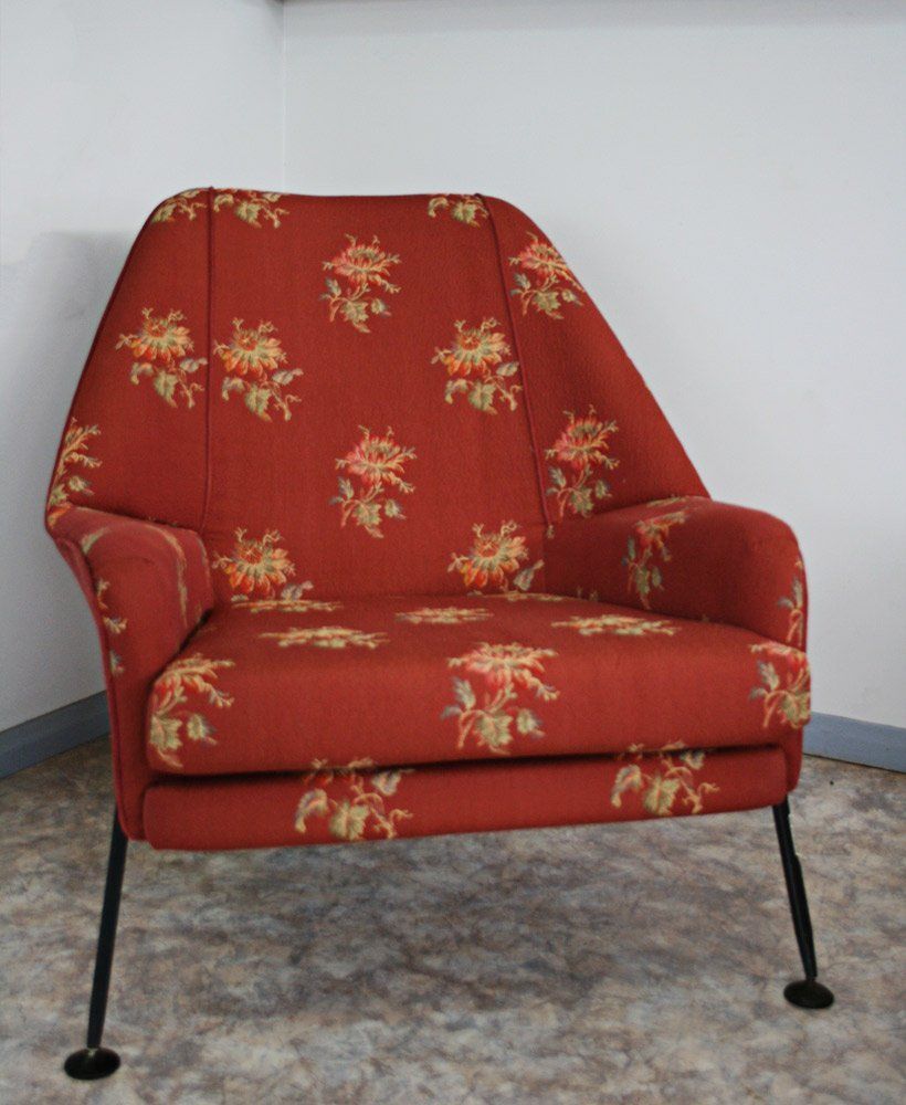 red art deco chair