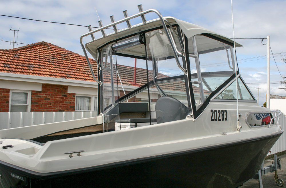 white boat
