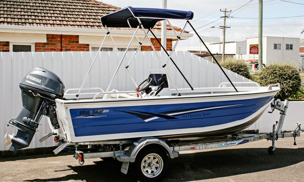 blue boat