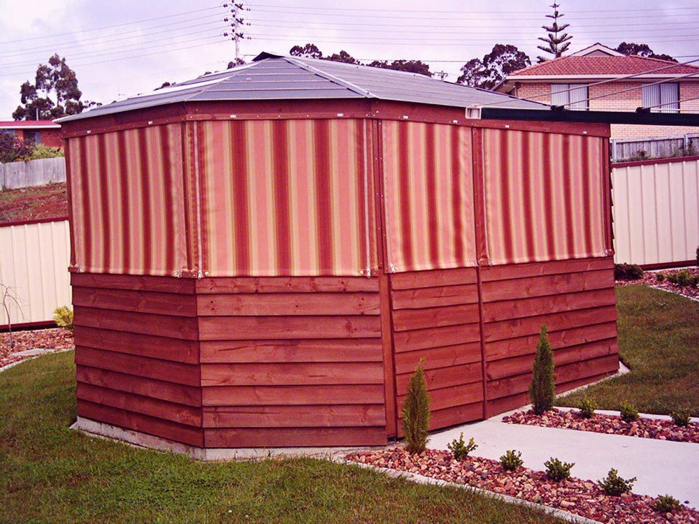 red Gazebo Blinds