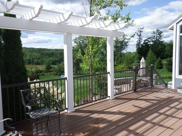 American Scranton Railing with Pergola — Barrington, NH — 125 Maintenance & Fence Inc