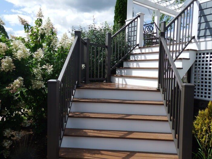 Stairs with Aluminum Handrail — Barrington, NH — 125 Maintenance & Fence Inc