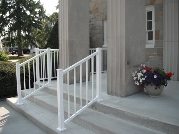 Two White Handrails — Barrington, NH — 125 Maintenance & Fence Inc