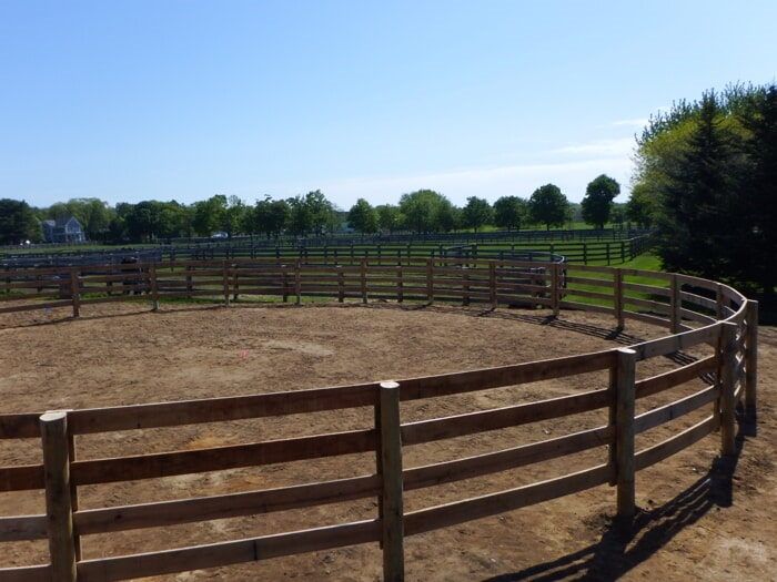 Rail Oak Paddock with Gate — Barrington, NH — 125 Maintenance & Fence Inc