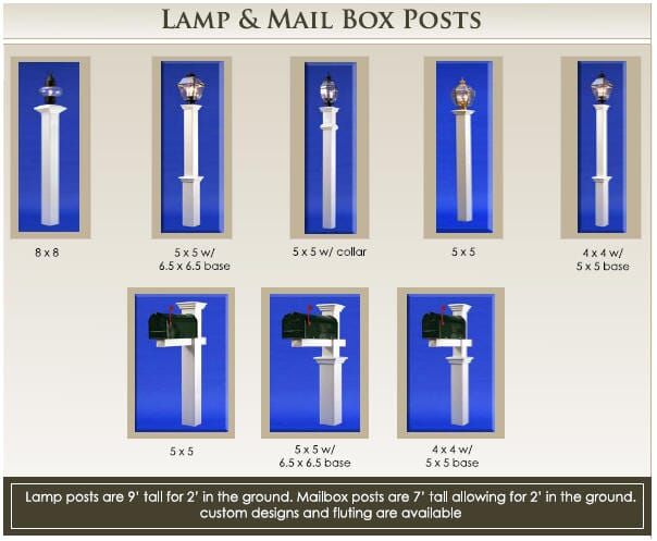 PVC Lamp and Mailbox Posts — Barrington, NH — 125 Maintenance & Fence Inc