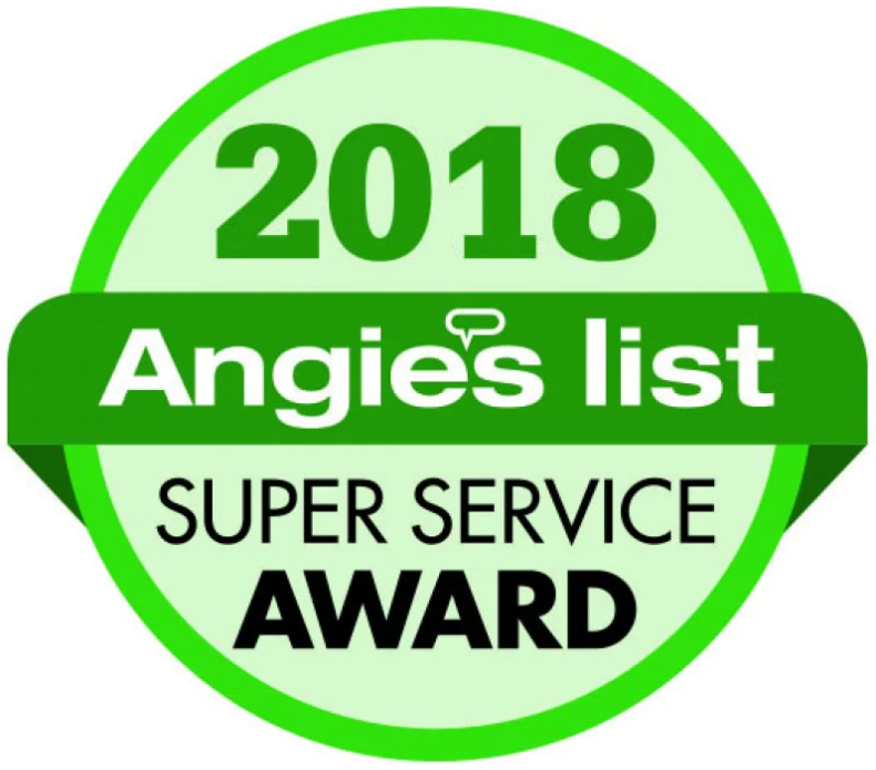A 2018 angie 's list super service award sticker