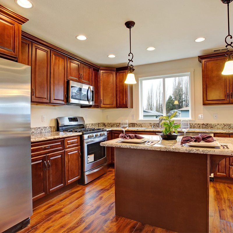 Appliance Installation — A Wooden Themed Kitchen in Raleigh, NC