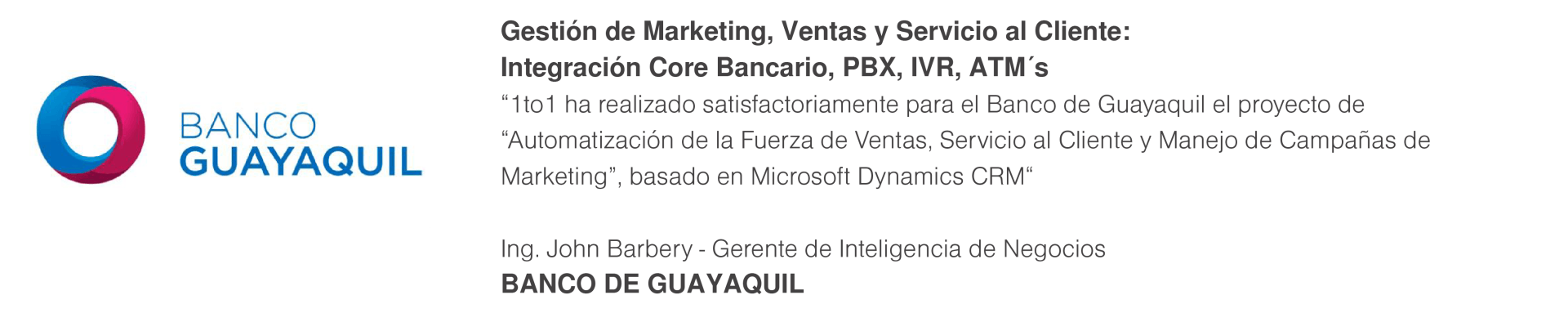 Testimonial  Banco de Guayaquil