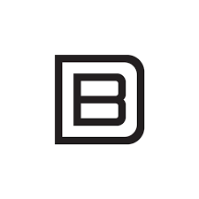 Zwarte, gestileerde letter B in een afgerond vierkant logo op een witte achtergrond.