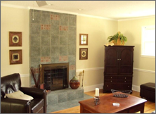 Room with fireplace