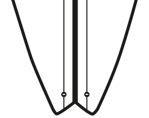 swallow tail shaped paddle board