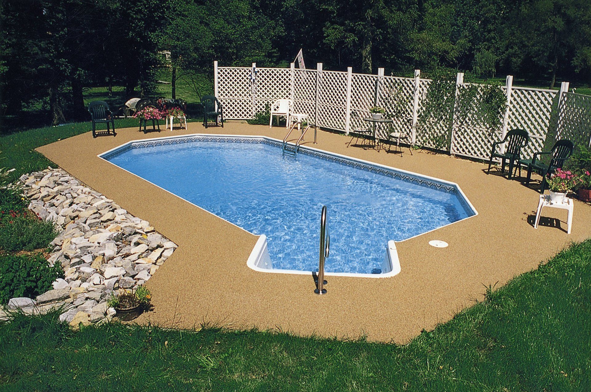 Vinyl Pool Grecian Corner Steps — Staunton, VA — Valley Pool & Spa