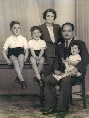 View of a married couple with kids