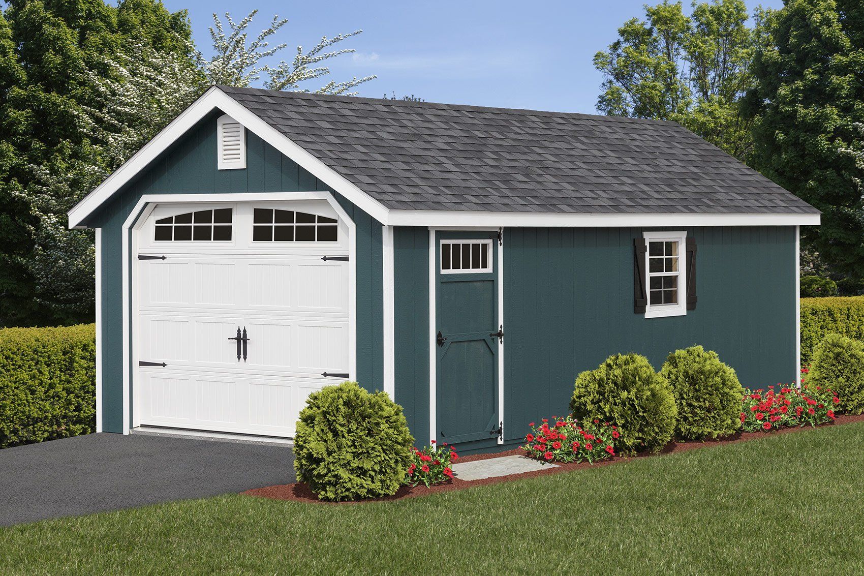 garden style a frame garage