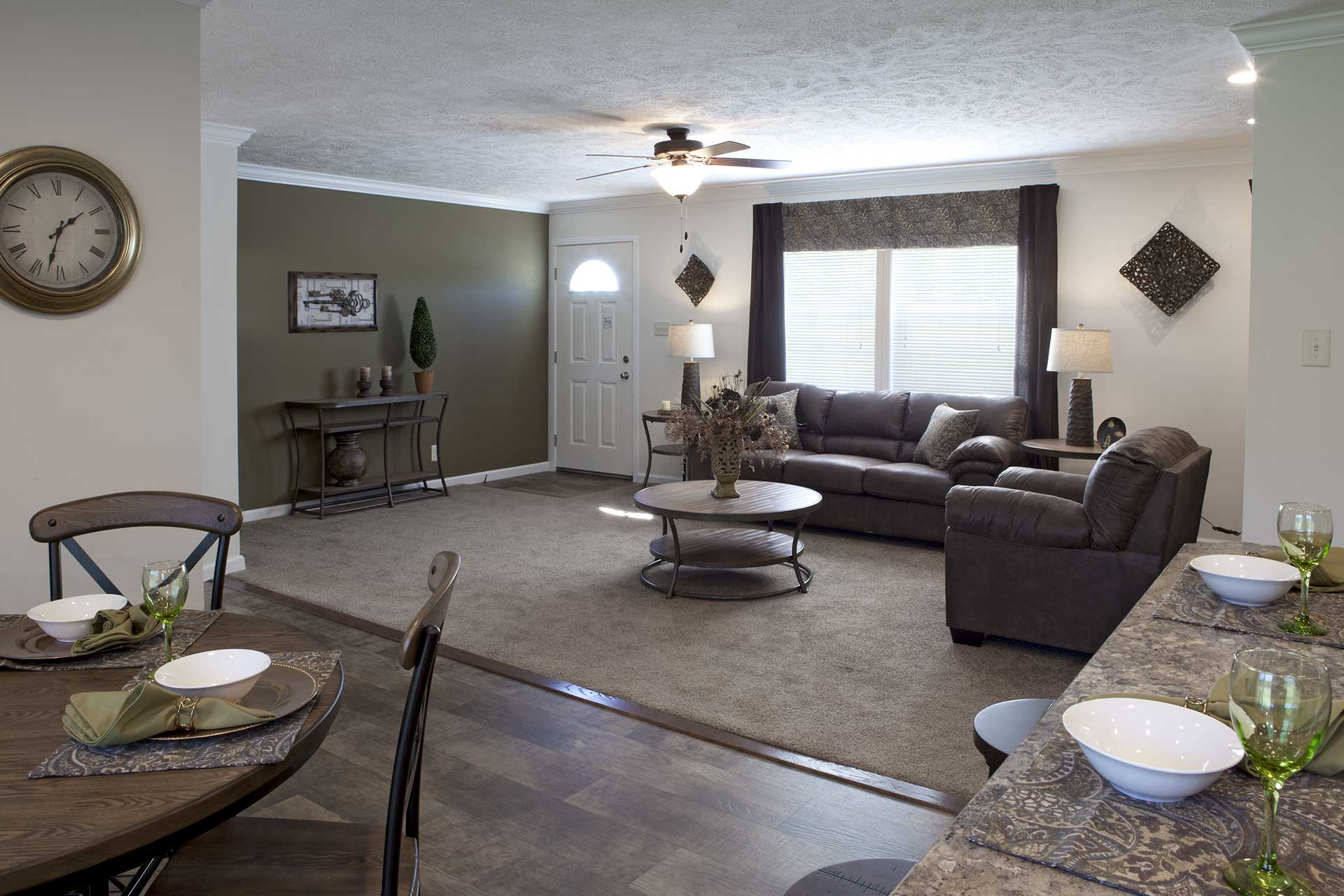 kitchen into living room