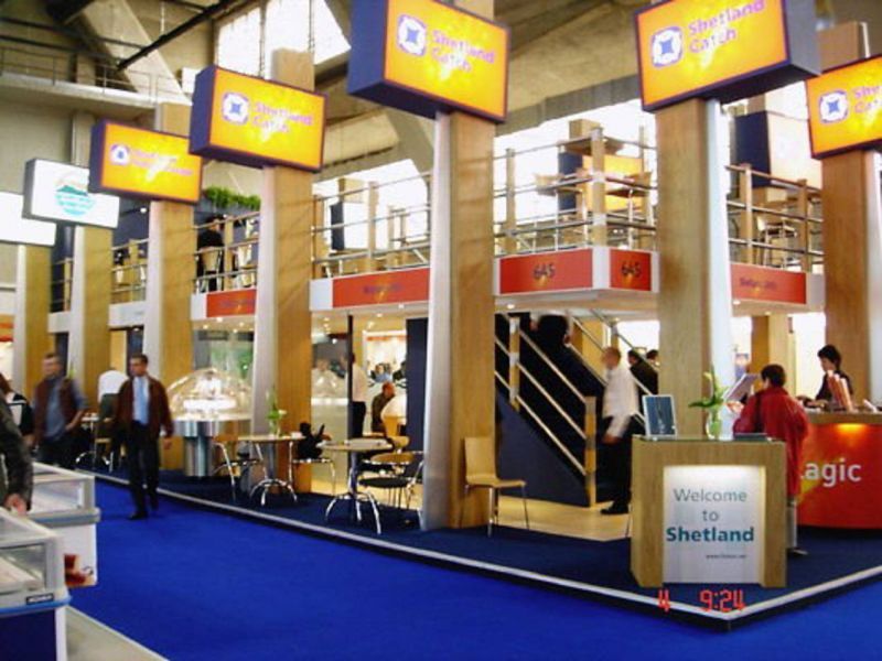 Exhibition Display Stand, signs, shelving, counter, seating, flooring, lighting, new,  bespoke, joinery, space, modern