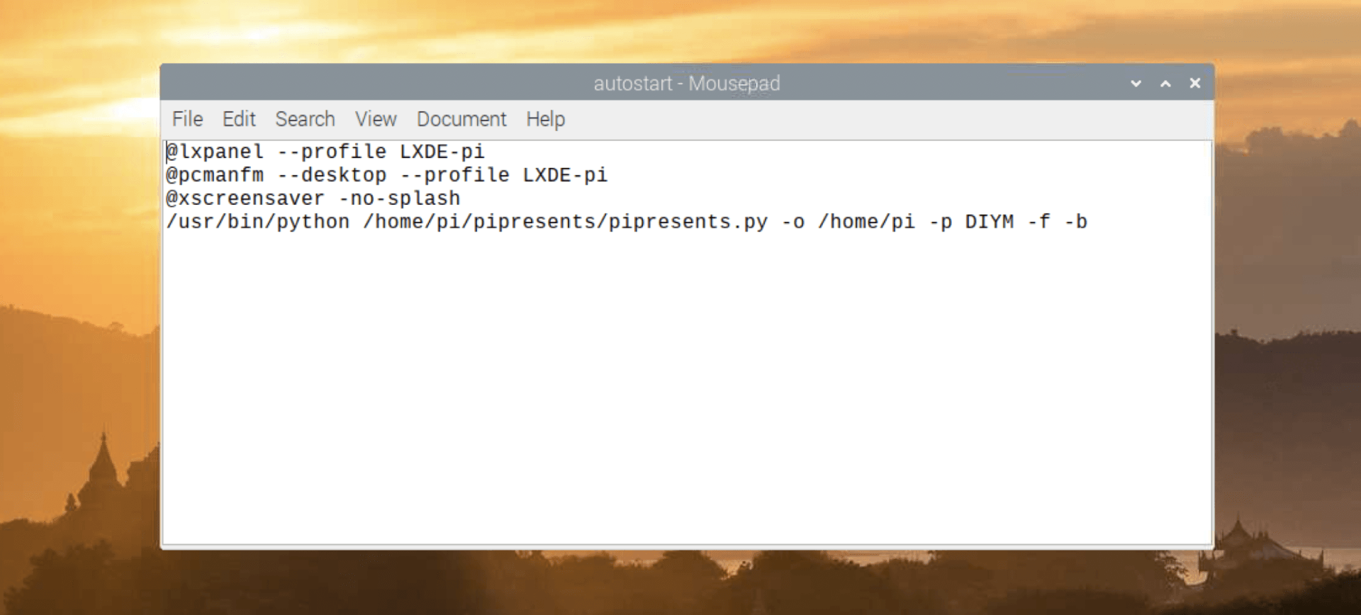 A simple text editor window titled 
