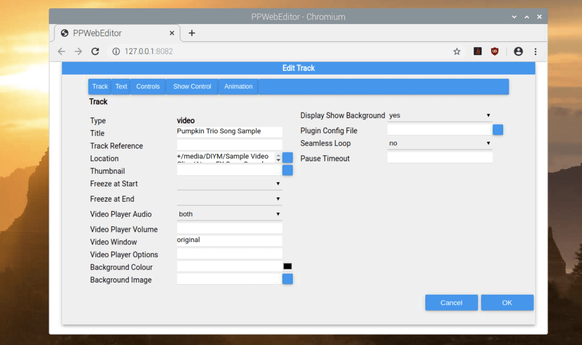 A web browser interface displaying an 'Add Task' form with input fields for task details, settings, and buttons to save.