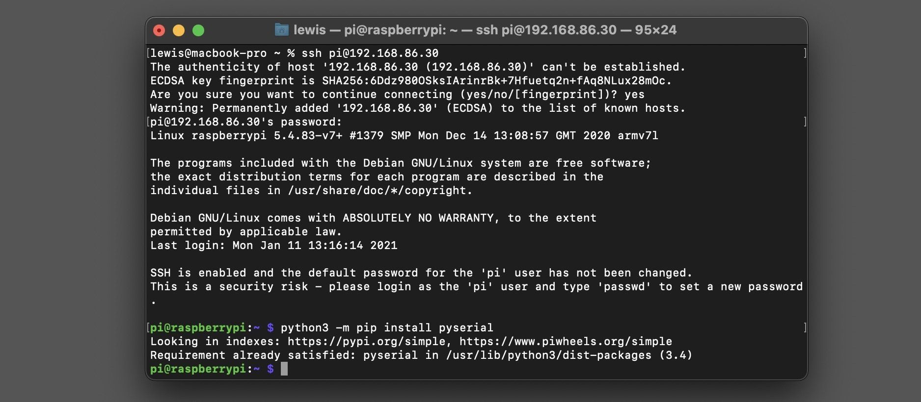 A terminal window on a dark background showing a completed homebrew installation command line output.