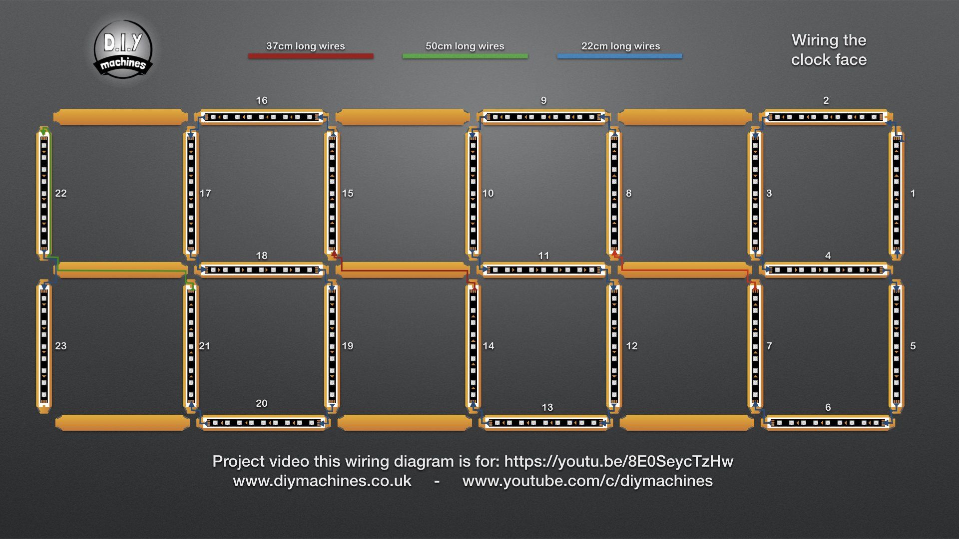 A grid of matchsticks on a grey background, labeled with colored lines, designed for a logic puzzle.