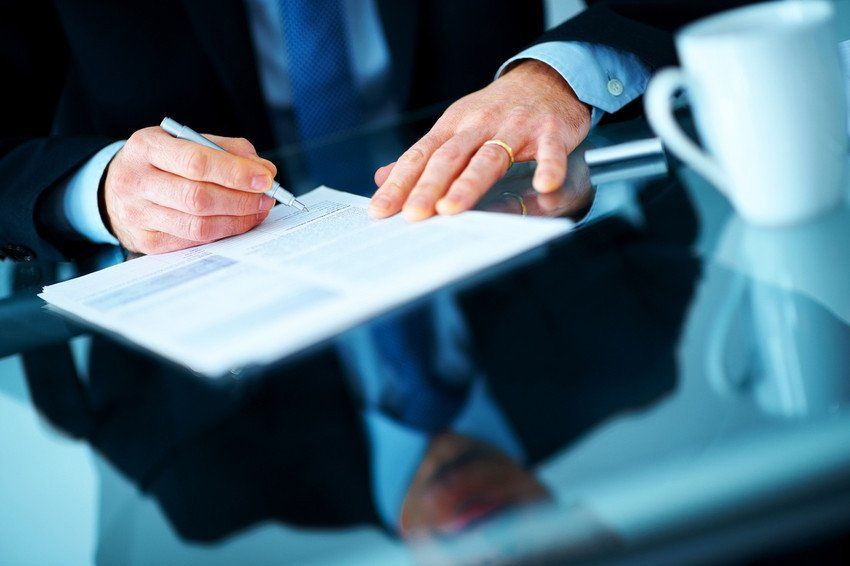 signing a legal document