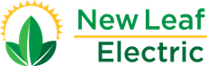 Logo: Green leaves inside a gold sun with