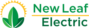 Logo: Green leaves inside a gold sun with