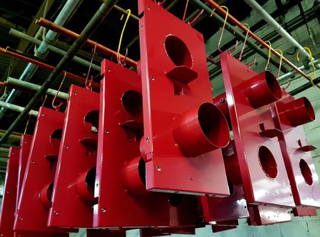 Power coating on industrial metals