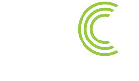 Grüne, geschwungene Linien bilden den Buchstaben „C“ neben weißem Text auf weißem Hintergrund.