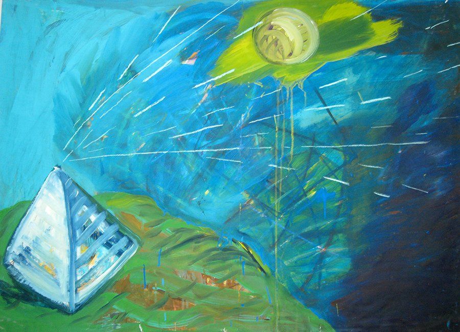 Acry auf Papier, Sabine Mai 1988