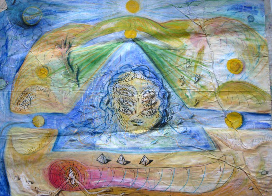 Acry auf Papier, Sabine Mai 1988