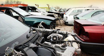 damaged vehicles