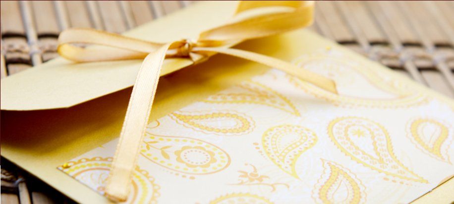 Yellow greeting card