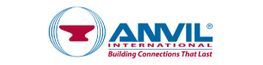 Anvil International logo: red anvil within blue circles and the word